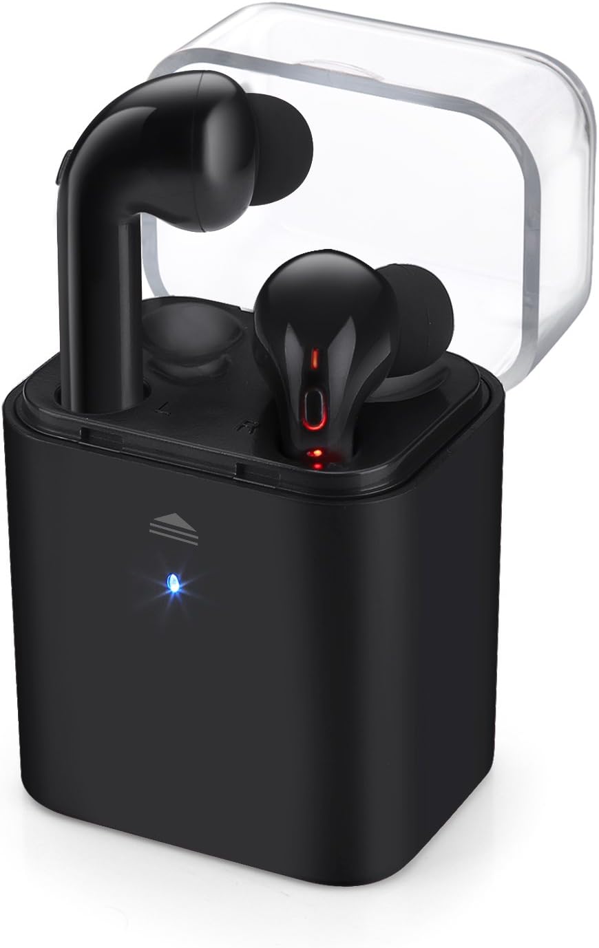 Bluetooth Earbud, Joytime Wireless Bluetooth V4.2 Mini Invisible In-Ear Earphone with Charging Box, HD Mic Lightweight Bluetooth Headset Compatible with iPhone, Huawei and Android (One PCS, Silver)