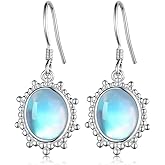 Moonstone Earrings for Women 925 Sterling Silver Moonstone Dangle Earrings Boho Moonstone Jewelry for Women