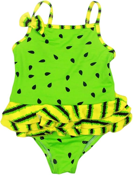 Amazon Co Jp 幼児用ベビー用ガールズ水着スイカワンピース水着bathing Suit 1 4t カラー グリーン 服 ファッション小物