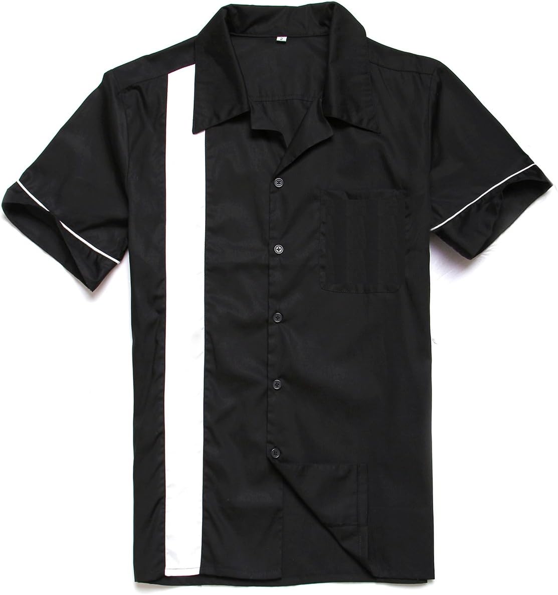 Anchor MSJ Men's 50s Male Clothing Cotton Men Shirts Short Sleeve Vintage Fifties Bowling Casual Button-Down Shirts