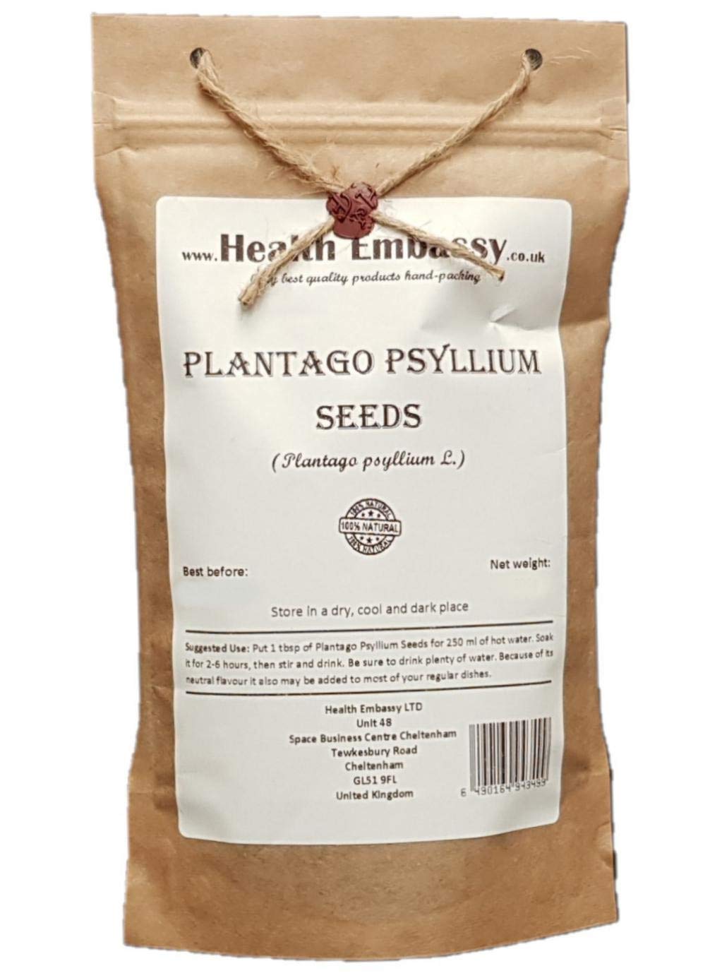 Health Embassy Plantago Psyllium Seeds, 100 g