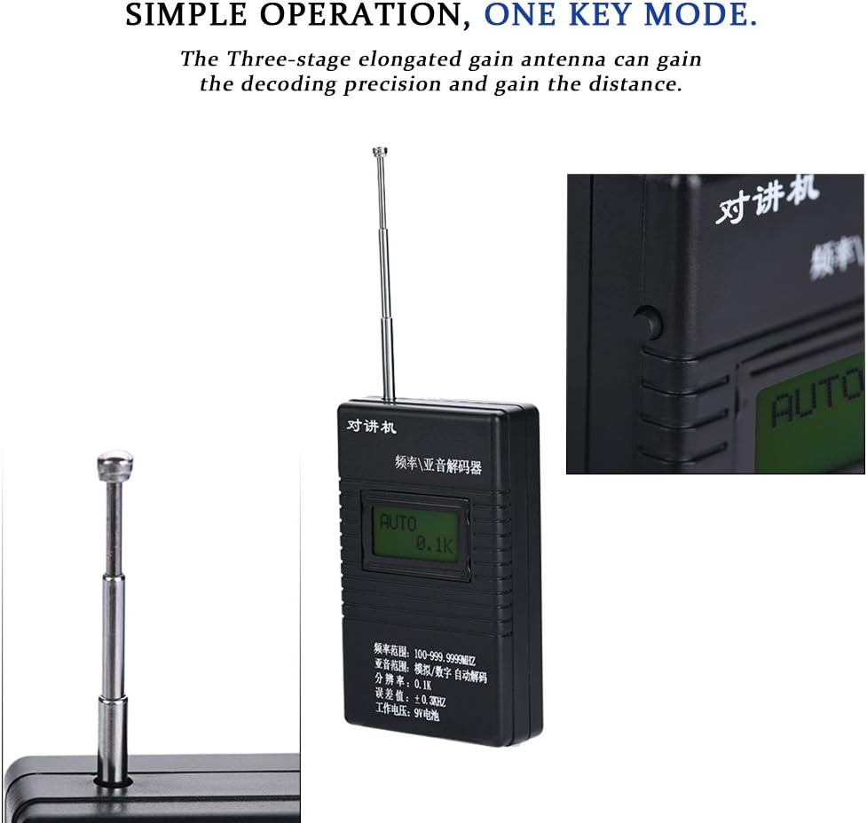 Bewinner Portable Walkie Talkie Frequency/Subaudio Decoder Frequency