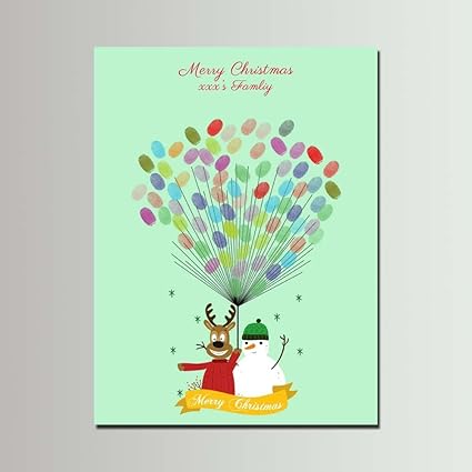 Shi18sport Dibujos Animados De Navidad Cervatillo Huella Dactilar Fiesta De  Cumpleaños Fiesta De Bodas DIY Iniciar Sesión Pintura con Los Dedos,  40X60Cm: Amazon.es: Hogar