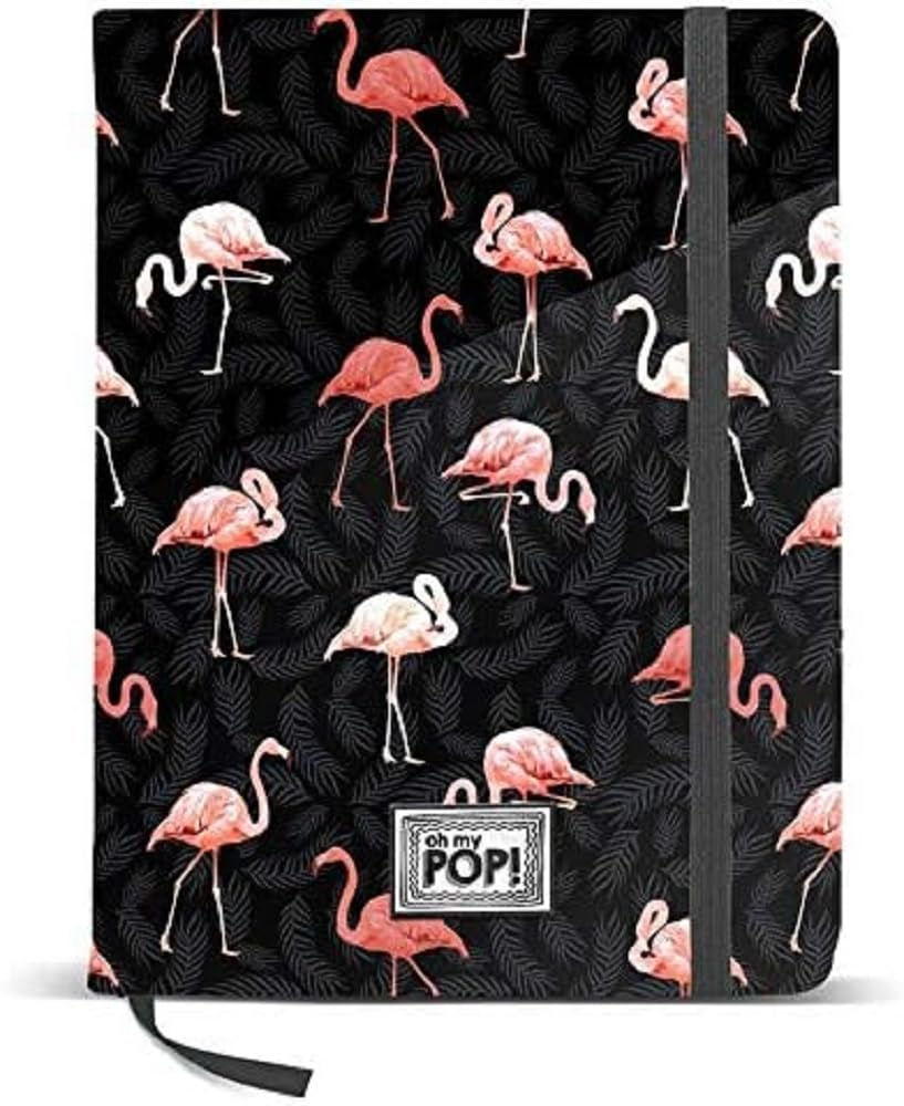 Oh My Pop! Flaminpop 38901 11 x 15 7 cm Diary, Black