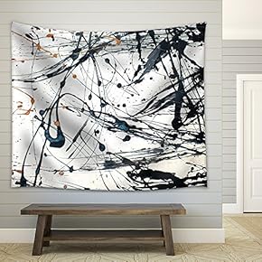 Abstract Art Creative Background. Hand Painted Background. - Fabric Wall Tapestry Home Decor - 51x60 inches