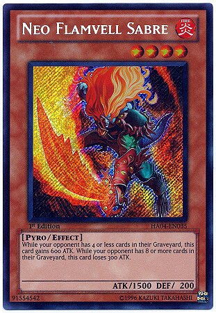 Yu-Gi-Oh! - Neo Flamvell Sabre (HA04-EN035) - Hidden Arsenal 4: Trishulas Triumph - 1st Edition - Secret Rare