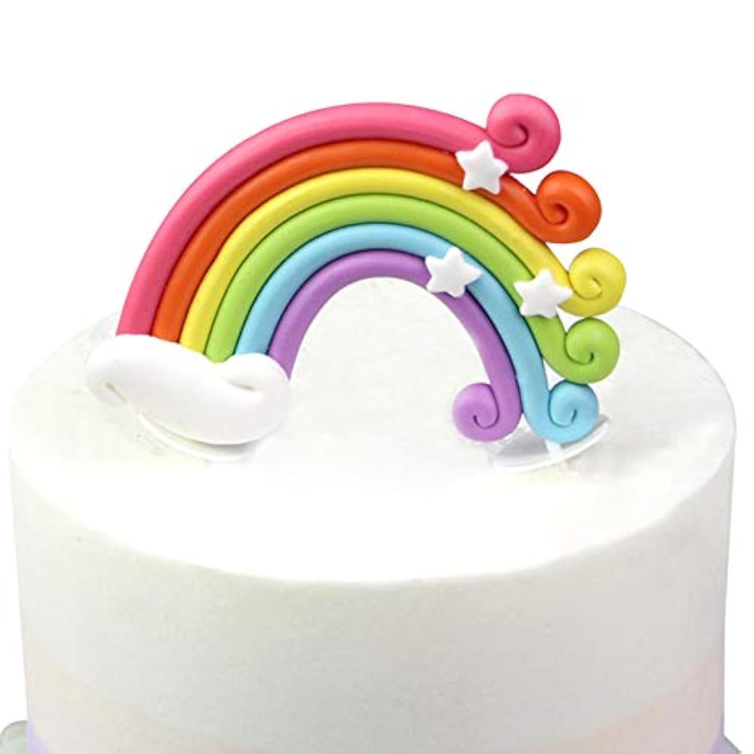 Rainbow Cake Topper Cupcake Pick Wedding Birthday Party Favor Dessert Rainbow Design Cake Pick