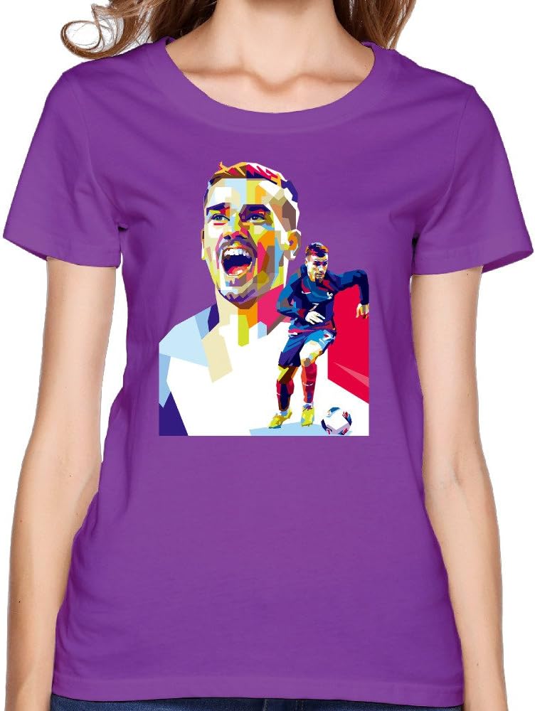 Candi Women's Antoine Soccer Griezmann Image Tshirt T-shirt New Style Casual White