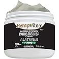 Hempvana Platinum Maximum Strength Relief Cream 4X Hemp for Muscles, Joints, Back, Knees, Shoulders, Neck, Elbows, Hands, Feet. AS-SEEN-ON-TV. Odor-Free, Non-Greasy, Quickly Absorbs, 4X More Hemp