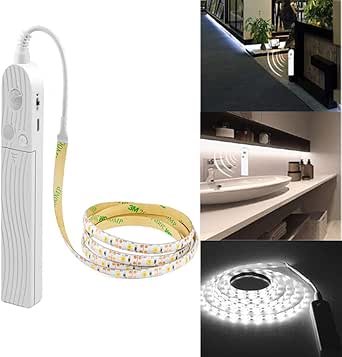 Tira luminosa LED con sensor de movimiento, luz LED para armario