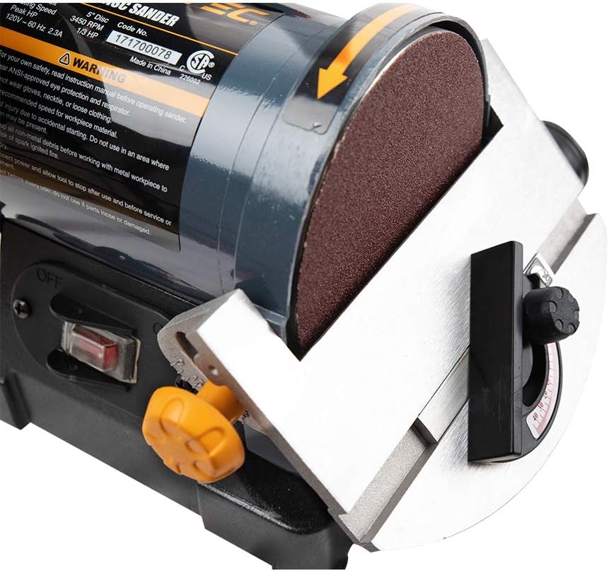 POWERTEC BD1502 Belt Disc Sander for Woodworking | 1 in. x 30 in. Belt Sander with 5 in. Sanding Disc - - 