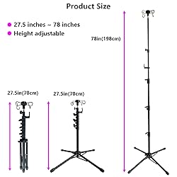 Four-Leg Portable IV Pole for Travel, Adjustable IV