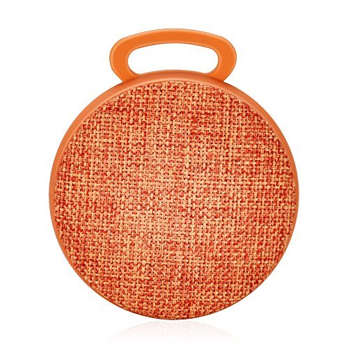 Mini Portable Bluetooth Speakers Outdoor Wireless Subwoofer Fabric Surface Support FM Radio/AUX Mode/TF Card with Carabiner Yellow