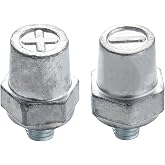 Ampper 3/8"-16 Thread Male Lead Side Post Battery Terminal Charging Posts, Standard Side Post 3/8" Battery Post Adapter (+/-) Compatible with GM Post, Pack of 2