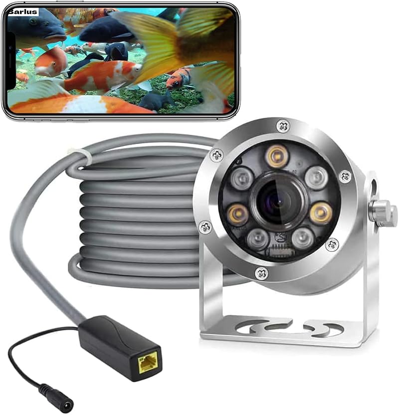 Barlus 5MP Underwater Camera POE 100° Wide-angle Fill Light IP68 Waterproof