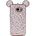 Galaxy S7 Case, MC Fashion Super Cute Sparkle Bling Bling Glitter 3D Mickey Mouse Ears Soft and Protective TPU Rubber Case for Samsung Galaxy S7 (Rose Gold)