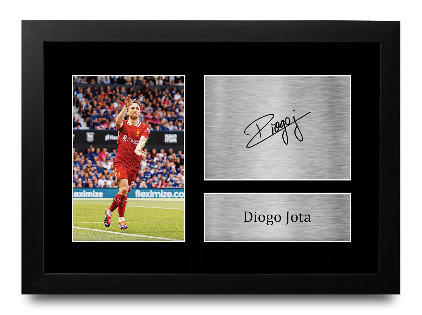 HWC Trading FR A4 Diogo Jota Liverpool Gifts Printed Signed Autograph Picture for Fans and Supporters - A4 Framed