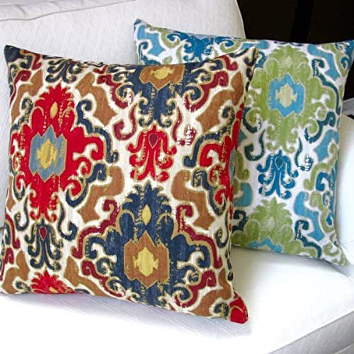 Artisan Pillows Indoor 20inch Toroli Jewel or Aqua