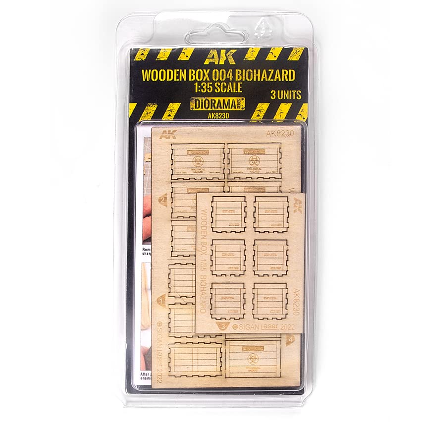 AK Interactive - Wooden Box 004 Biohazard 1:35 Scale - AK8230