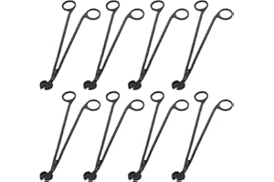 GENHAKON 8 PCS 7 Inch Black Candle Wick Trimmer, Stainless Steel Wick Cutter for Candles, Cut Spent Wicks, Allow Cleaner Burn and Prevent Soot Buildup, Wick Clipper Scissor Candle Tool