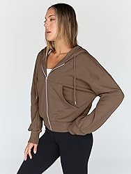 Trendy Queen Hoodies for Women Full Zip Up Cropped