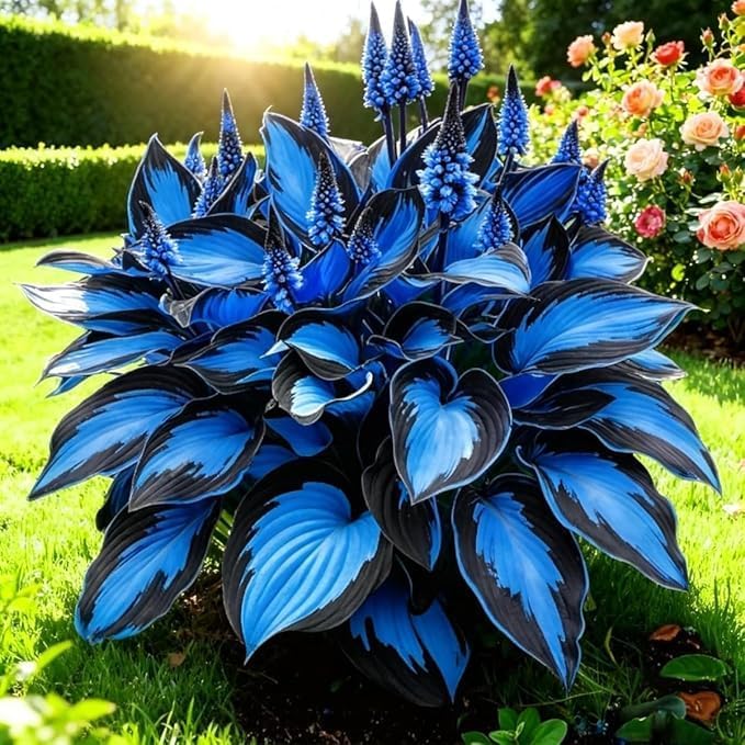 Hosta Seeds Blue Perennial for Planting, Rare Heirloom Non-GMO Stunning Hosta Seed, Low Maintenance, Attract Pollinators Bonsai Decoration for Shade Outdoor Garden, 200pcs