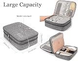 HCFGS Travel Cable Organiser Bag Large 3-Layer Electronics Accessories Grey view 5