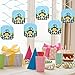 Big Dot of Happiness Blue Monkey Boy - Baby Shower or Birthday Party Hanging Decorations - 6 Count
