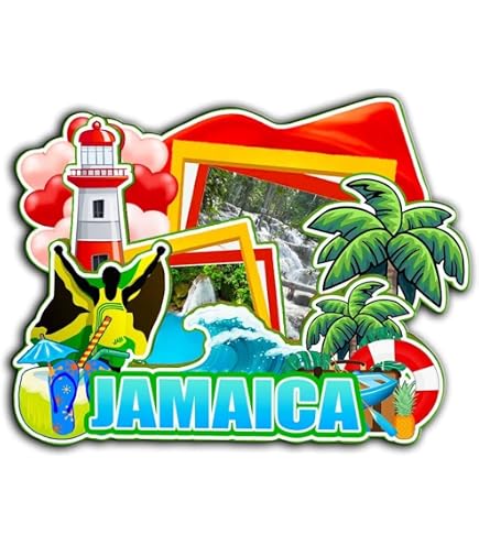 Imán De Nevera Jamaica - Árbol De Coco 3D Hecho A Mano En Resina, Decoración Hogar Y Cocina ¡Recuerdo Turístico!