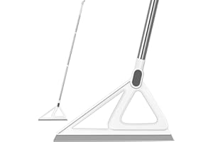 NODIRZ Multifunction Magic Broom, Squeegee Broom for Floor, Rubber Silicone Broom for Floor Cleaning, Magic Broom Sweeper for Living Room, Kitchen, Bathroom-Easy Dry The Glass (Grey, 54 INCH)