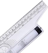 LIUJUNH 30cm Measuring Rolling Parallel Ruler Multi-Purpose Drawing Tool view 3