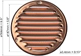 EUROPLAST Ø125mm 5in Copper Round Air Vent Grille with Insect Mesh view 2