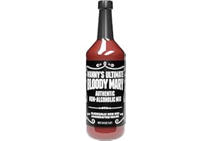 Manny's Ultimate Bloody Mary Mix - Glass Bottle (33.81 Oz), Natural Ingredients, Cocktail Mix, Craft & Batch Drink Mix, Handcrafted Beverage, Non-Alcoholic Bloody Mary