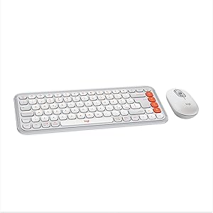 Logitech POP ICON COMBO, kit mouse e tastiera Bluetooth, digitazione comoda, tasti e pulsanti programmabili, clic discreti, Easy-Switch fino a 3 dispositivi, Layout Italiano QWERTY – Bianco