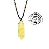 Runyangshi Citrine Healing Crystal Pendants, Double
