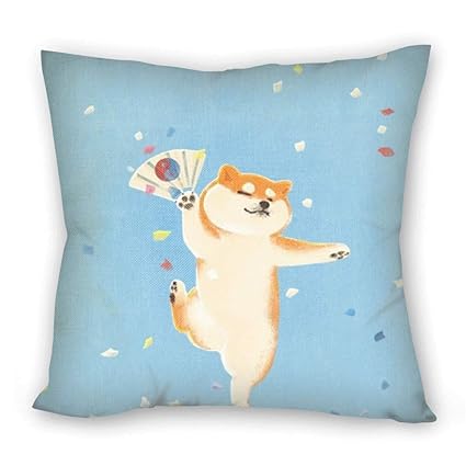 Amazon Com Whiterbunny Cute Shiba Inu Throw Pillow Cover Case