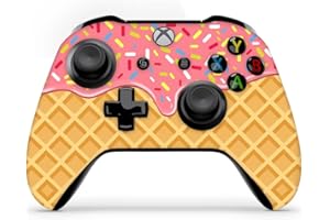 ZOOMHITSKINS Controller Skin Compatible with X1 S and X1 X, Vinyl Sticker Technology, Waffle Ice Cream Cute Sweet Dessert Pink, Durable, Bubble-Free, Goo-Free, 1 Skin, Made in The USA