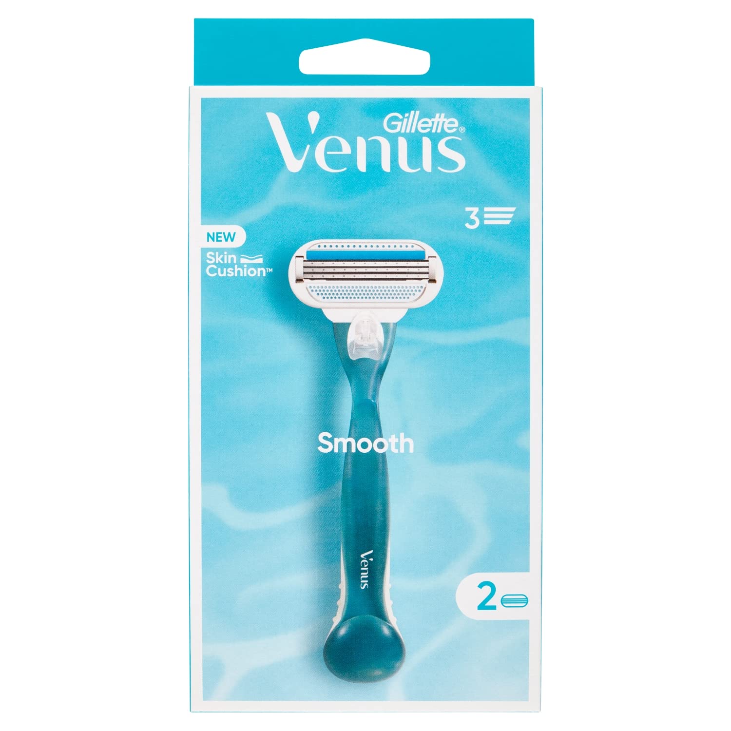 Gillette Venus Smooth razor for women, women's razor + 2 razor blades