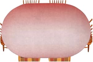 ESFVRG Peach Oval Table Cloth, Indoor Dining and Outdoor Patio Festival Use, Fits 48" x 72" Table, Coral Dark Coral