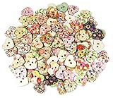 Ship From USA--HipGirl Assorted Buttons--Fabric Covered Buttons, Wood Printed Buttons or Rhinestone Buttons (Pack of 52g 7/8
