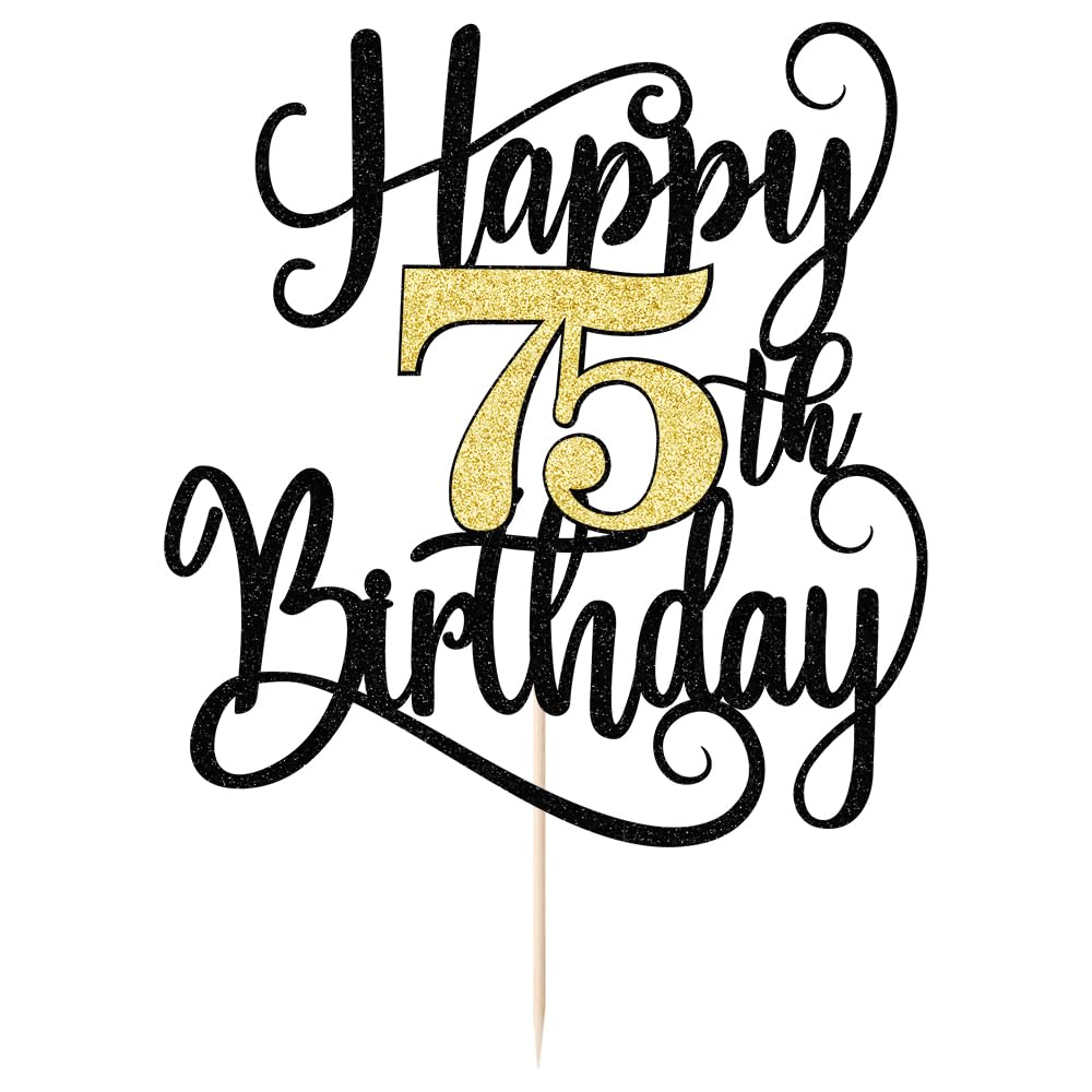 Mua happy 75th birthday cake topper,75 birthday party cake decorations ...
