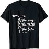 Christian Worship Women Men Kids Jesus The Way Truth Life T-Shirt