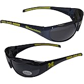Siskiyou Sports Unisex NCAA Michigan Wolverines Wrap Sunglasses, Blue, Adult