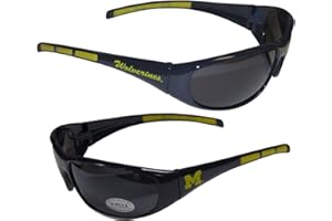 Siskiyou Sports Unisex NCAA Michigan Wolverines Wrap Sunglasses, Blue, Adult