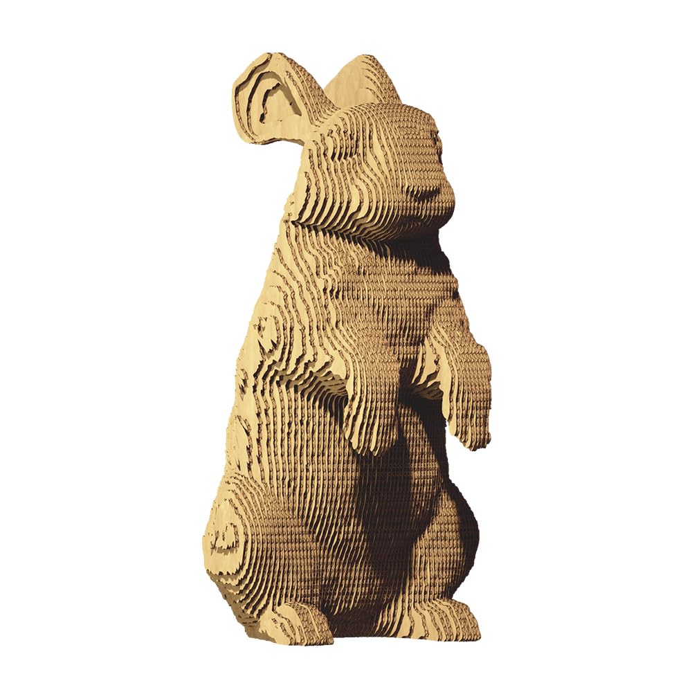 Discover the magic of 3D puzzles with CARTONIC - Rabbit: an enchanting journey of assembly and entertainment - 3D cardboard puzzle - The cardboard turns into a figure in relief, Craft