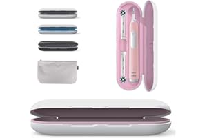 WOBER Oral B Toothbrush Magnetic Travel Case for Braun/Oral-B Pro1000/1500/2000/pro3500/Vitality Electric Toothbrush - Hard Protective Cover - Portable Toothbrush Holder (With Bag-Pink)