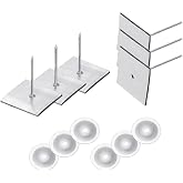PATIKIL 30mm Self Stick Insulation Pins, 100Sets 0.95in Washers Aluminum Insulation Hangers Cap Round Washers for Foam Board Wall Floor Ceiling