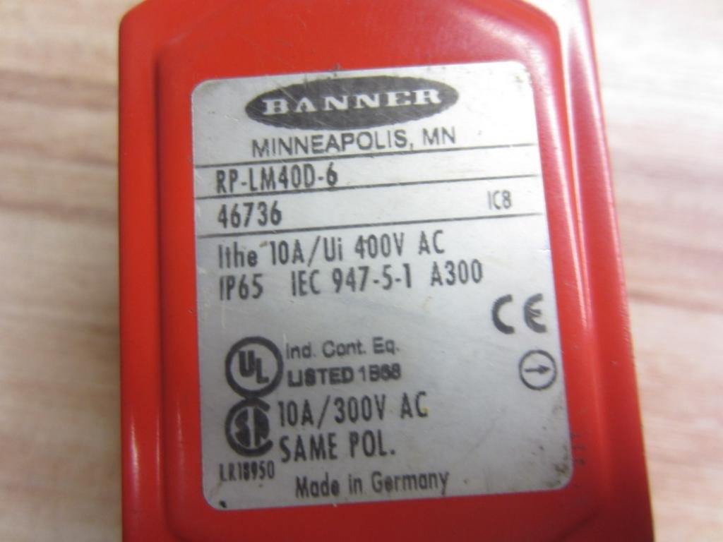 Banner Engineering Rp Lm40d 6 Switch Safety 40mm Rope Pull 6m