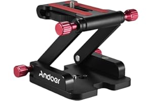 Andoer Z Type Tilt Head Tripod Ball Aluminum Alloy Camera Bracket with 1/4 Inch Screw Folding Quick Release Plate Stand Holder for Canon Nikon Sony DSLR Camcorder Tripod Slider Rail Stabilizer (Type1)