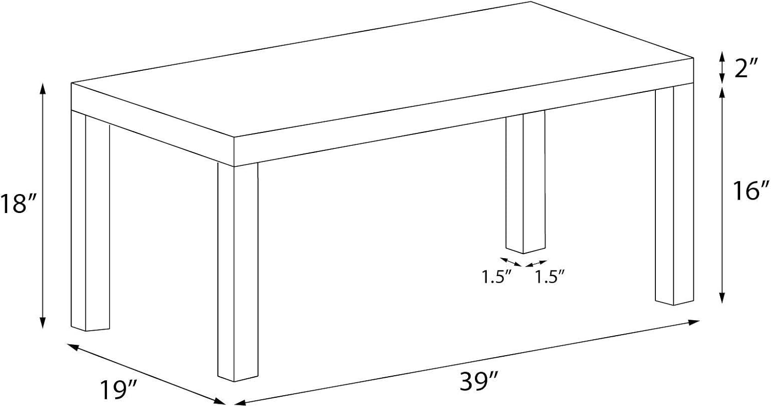Ameriwood Home Parsons Coffee Table, Espresso: Furniture & Decor